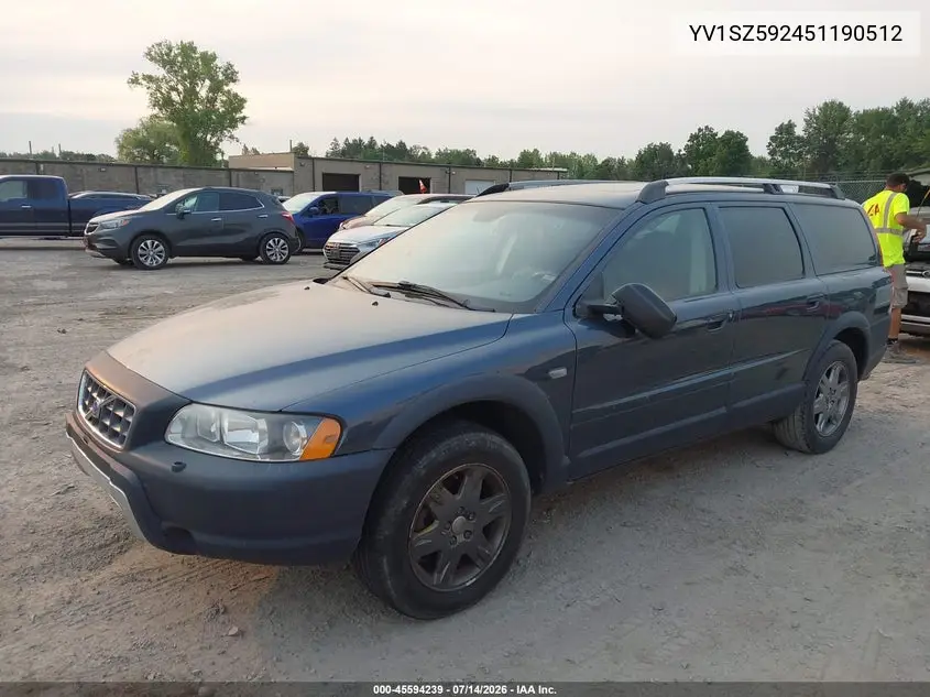 2005 Volvo Xc70 2.5T A Awd/2.5T A Awd Sr VIN: YV1SZ592451190512 Lot: 45594239