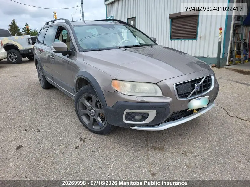 2008 Volvo Xc70 3.2 VIN: YV4BZ982481022417 Lot: 20269998