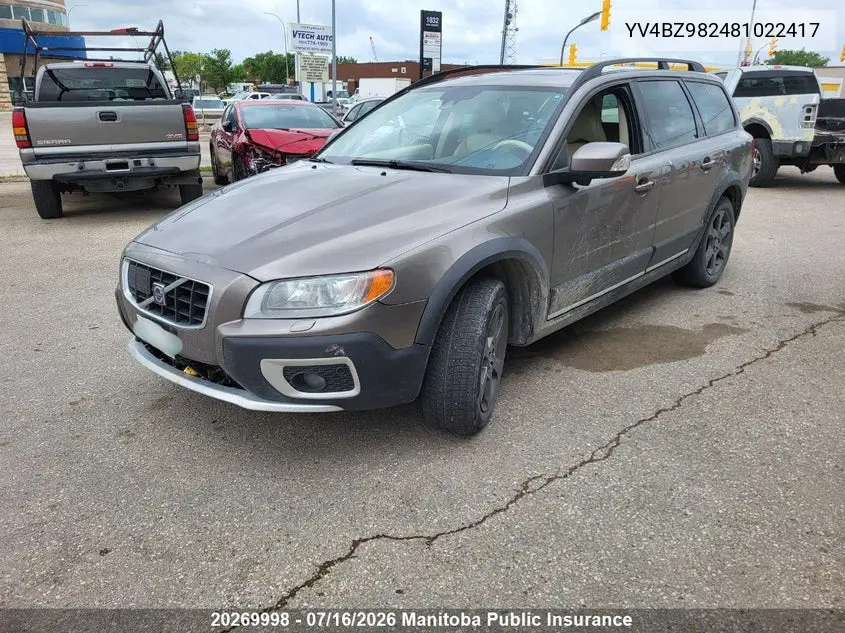 2008 Volvo Xc70 3.2 VIN: YV4BZ982481022417 Lot: 20269998