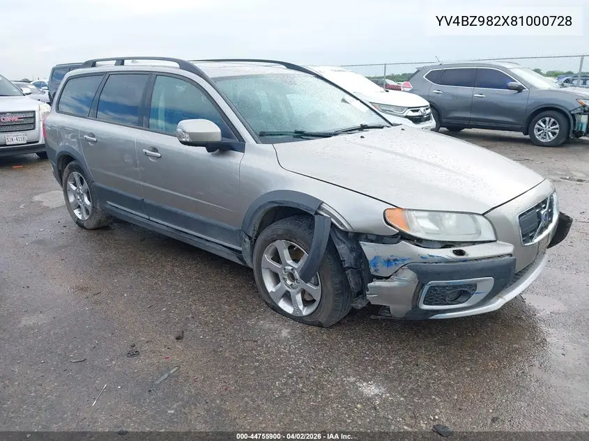 2008 Volvo Xc70 3.2 VIN: YV4BZ982X81000728 Lot: 44755900
