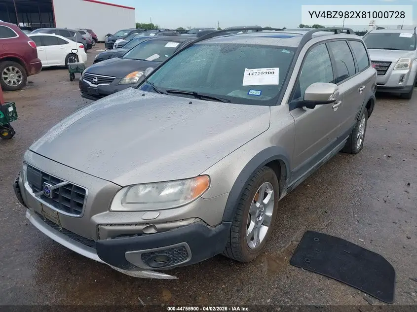 2008 Volvo Xc70 3.2 VIN: YV4BZ982X81000728 Lot: 44755900