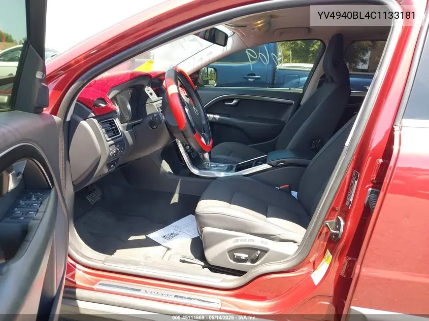 2012 Volvo Xc70 3.2 VIN: YV4940BL4C1133181 Lot: 45111669