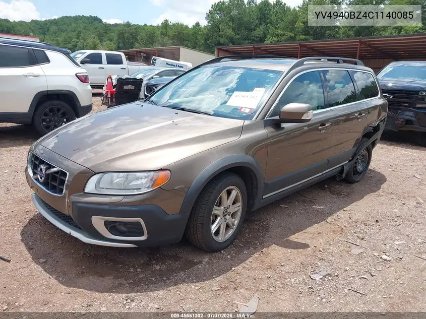 2012 Volvo Xc70 3.2L/3.2L Platinum/3.2L Premier/3.2L Premier Plus VIN: YV4940BZ4C1140085 Lot: 45561302