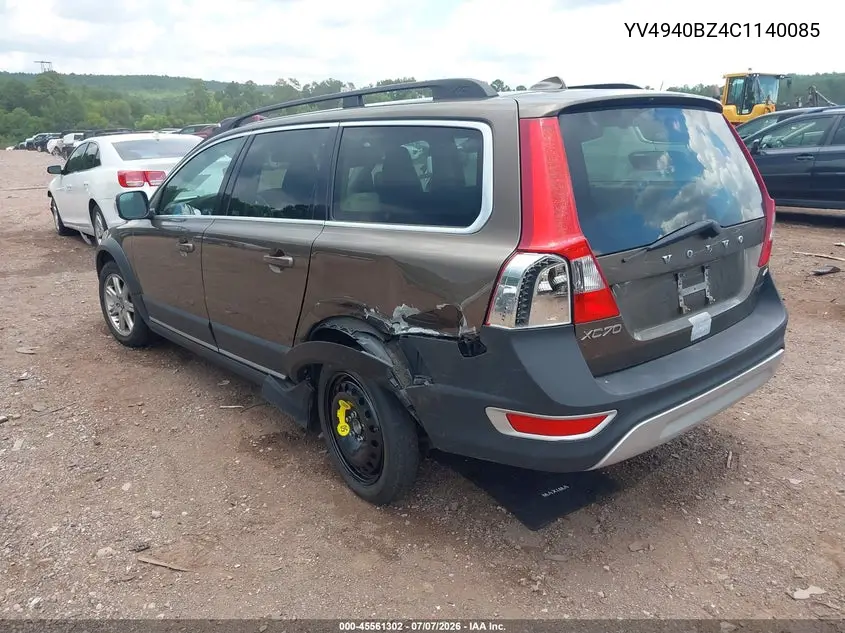2012 Volvo Xc70 3.2L/3.2L Platinum/3.2L Premier/3.2L Premier Plus VIN: YV4940BZ4C1140085 Lot: 45561302