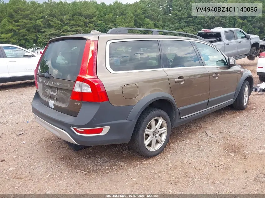 2012 Volvo Xc70 3.2L/3.2L Platinum/3.2L Premier/3.2L Premier Plus VIN: YV4940BZ4C1140085 Lot: 45561302
