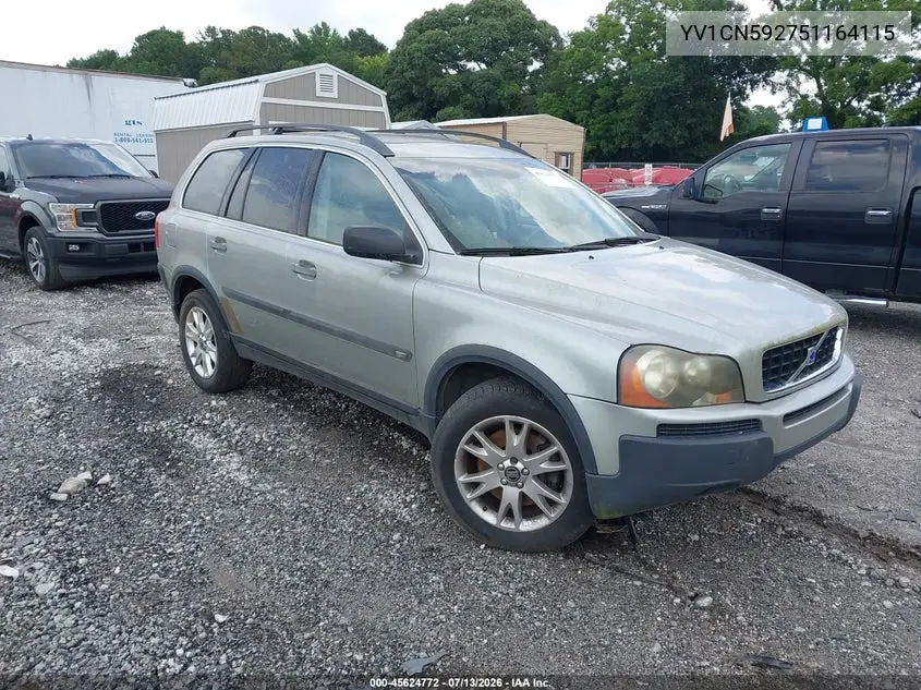 2005 Volvo Xc90 2.5T VIN: YV1CN592751164115 Lot: 45624772