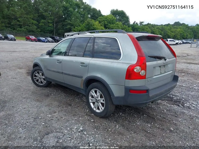 2005 Volvo Xc90 2.5T VIN: YV1CN592751164115 Lot: 45624772