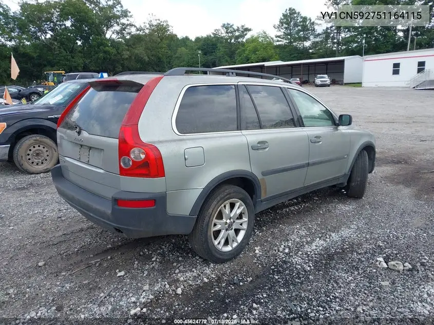 2005 Volvo Xc90 2.5T VIN: YV1CN592751164115 Lot: 45624772