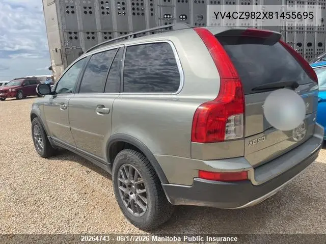 2008 Volvo Xc90 3.2 VIN: YV4CZ982X81455695 Lot: 20264743