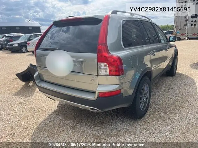 2008 Volvo Xc90 3.2 VIN: YV4CZ982X81455695 Lot: 20264743