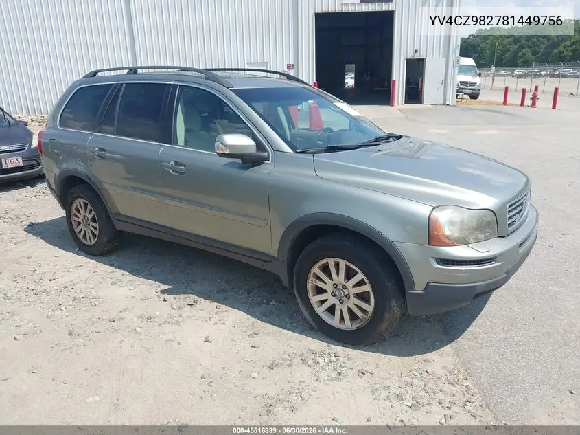 2008 Volvo Xc90 3.2 VIN: YV4CZ982781449756 Lot: 45516839