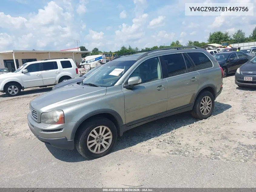 2008 Volvo Xc90 3.2 VIN: YV4CZ982781449756 Lot: 45516839