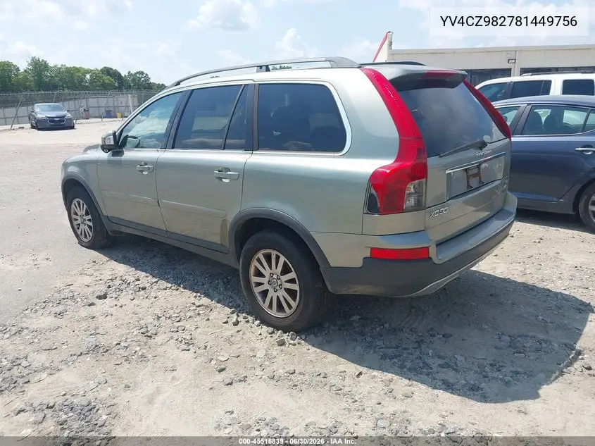 2008 Volvo Xc90 3.2 VIN: YV4CZ982781449756 Lot: 45516839