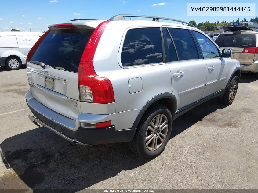 2008 Volvo Xc90 3.2 VIN: YV4CZ982981444445 Lot: 45567199