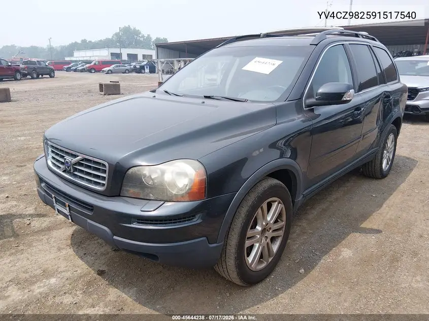2009 Volvo Xc90 3.2 VIN: YV4CZ982591517540 Lot: 45644238