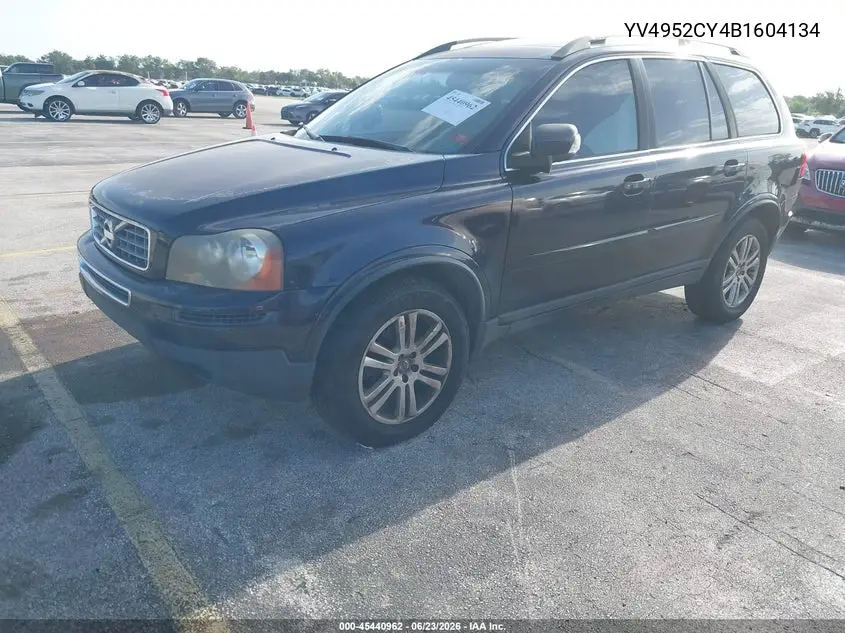 2011 Volvo Xc90 3.2 VIN: YV4952CY4B1604134 Lot: 45440962