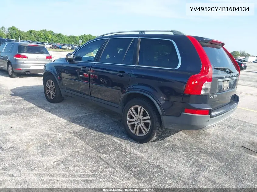 2011 Volvo Xc90 3.2 VIN: YV4952CY4B1604134 Lot: 45440962