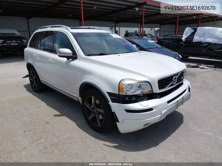 2014 Volvo Xc90 3.2 R-Design Platinum VIN: YV4952CT5E1692670 Lot: 45239220