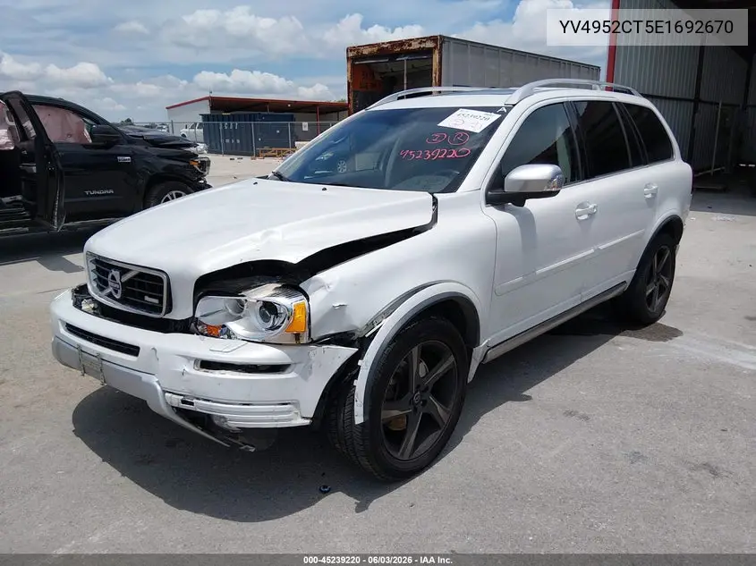 2014 Volvo Xc90 3.2 R-Design Platinum VIN: YV4952CT5E1692670 Lot: 45239220