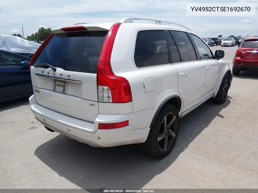 2014 Volvo Xc90 3.2 R-Design Platinum VIN: YV4952CT5E1692670 Lot: 45239220