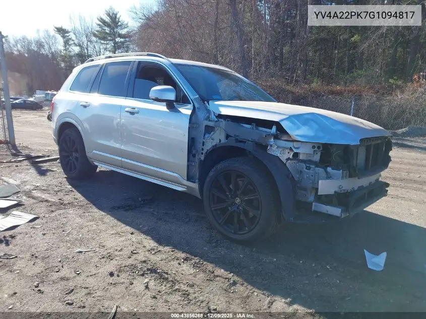 YV4A22PK7G1094817 2016 Volvo Xc90 T6 Momentum