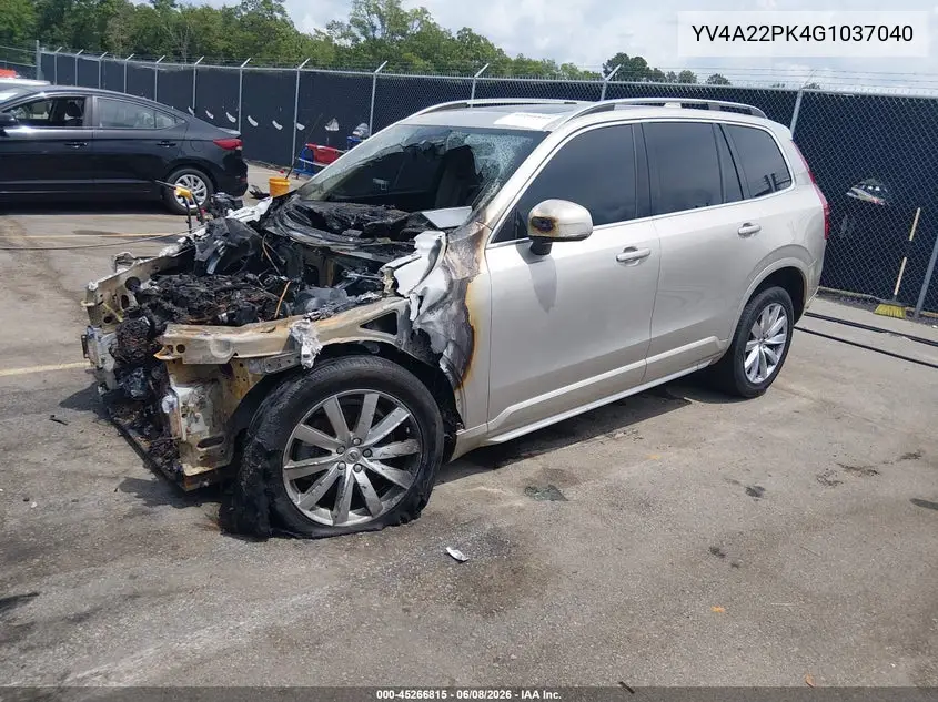 2016 Volvo Xc90 T6 Momentum VIN: YV4A22PK4G1037040 Lot: 45266815