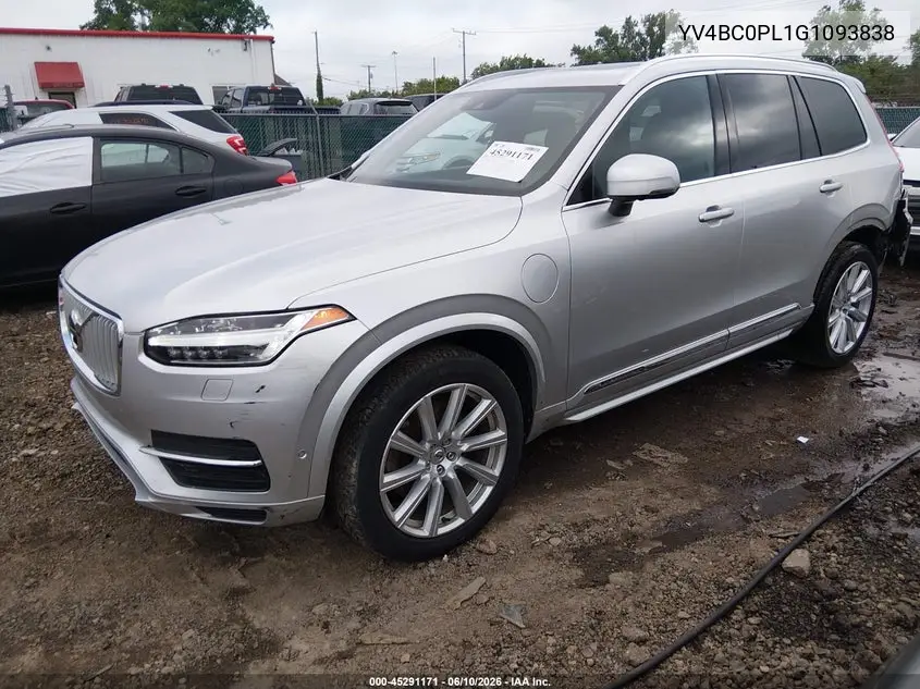 2016 Volvo Xc90 Hybrid T8 Inscription VIN: YV4BC0PL1G1093838 Lot: 45291171