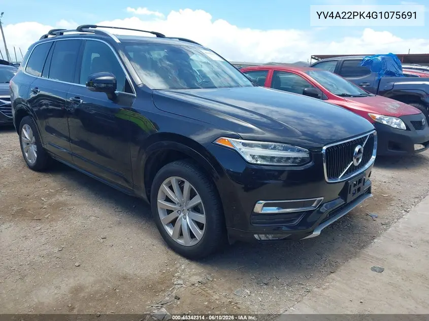 2016 Volvo Xc90 T6 Momentum VIN: YV4A22PK4G1075691 Lot: 45342314