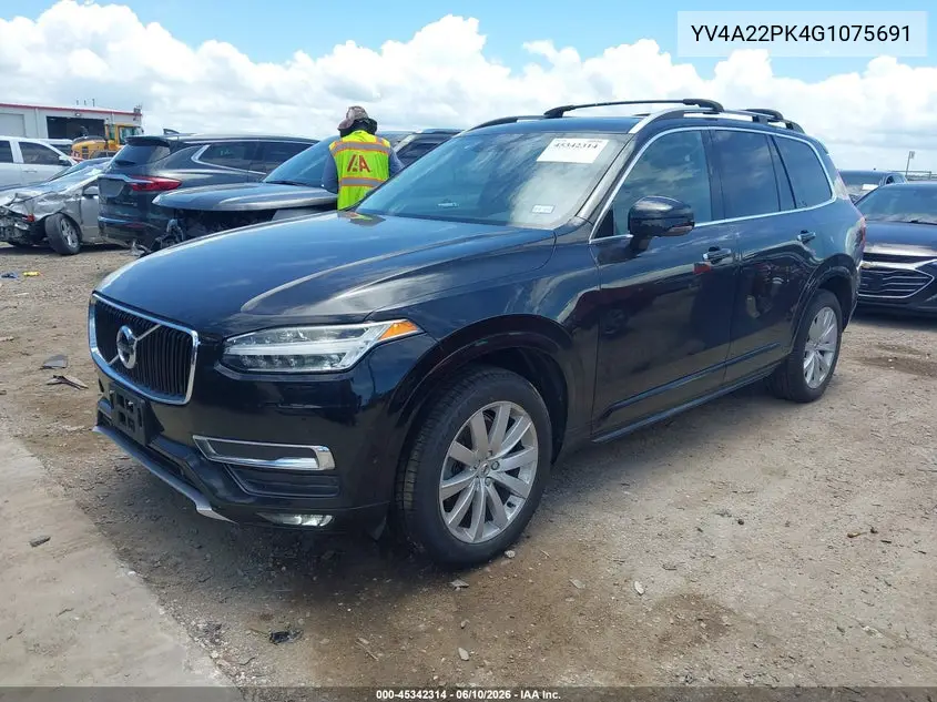 2016 Volvo Xc90 T6 Momentum VIN: YV4A22PK4G1075691 Lot: 45342314