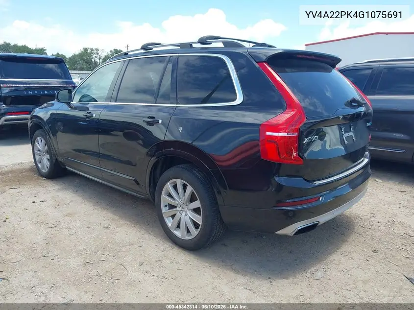 2016 Volvo Xc90 T6 Momentum VIN: YV4A22PK4G1075691 Lot: 45342314