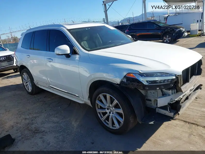 YV4A22PLXG1020736 2016 Volvo Xc90 T6 Inscription