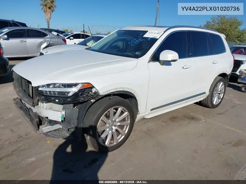 YV4A22PLXG1020736 2016 Volvo Xc90 T6 Inscription