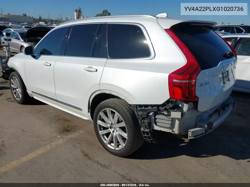 YV4A22PLXG1020736 2016 Volvo Xc90 T6 Inscription