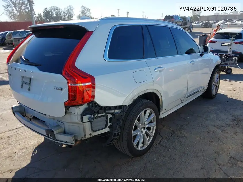 YV4A22PLXG1020736 2016 Volvo Xc90 T6 Inscription