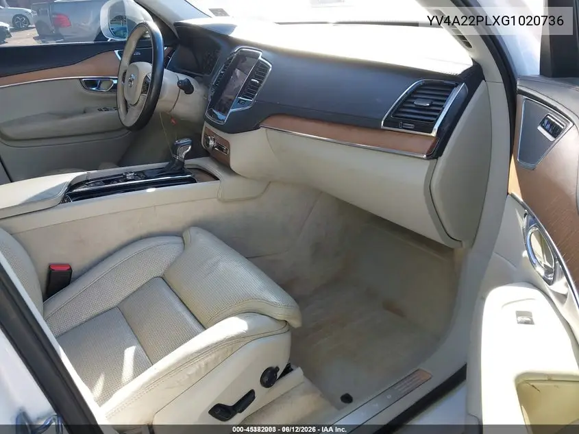 YV4A22PLXG1020736 2016 Volvo Xc90 T6 Inscription