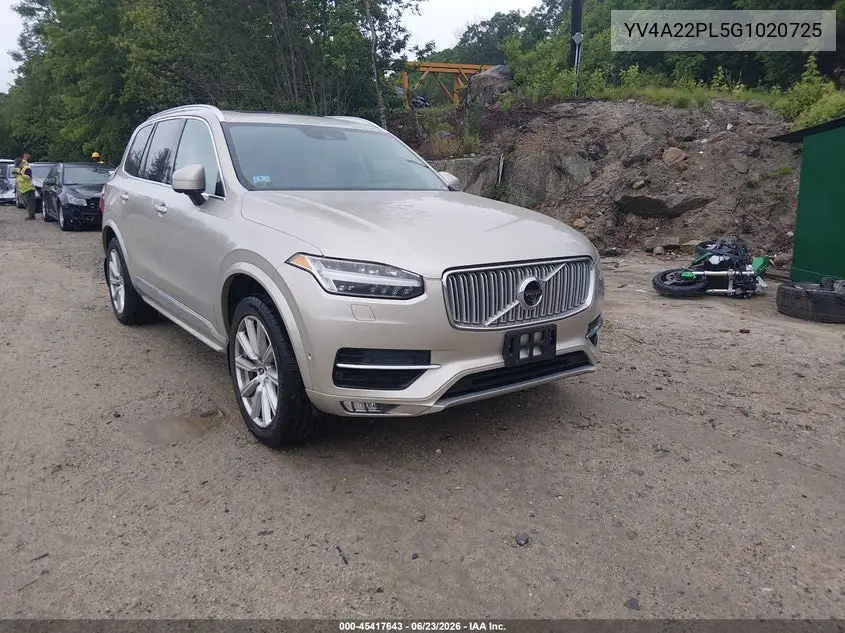 2016 Volvo Xc90 T6 Inscription VIN: YV4A22PL5G1020725 Lot: 45417643