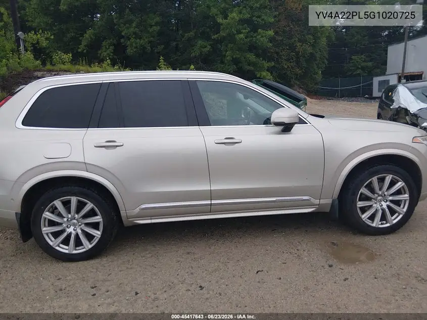 2016 Volvo Xc90 T6 Inscription VIN: YV4A22PL5G1020725 Lot: 45417643