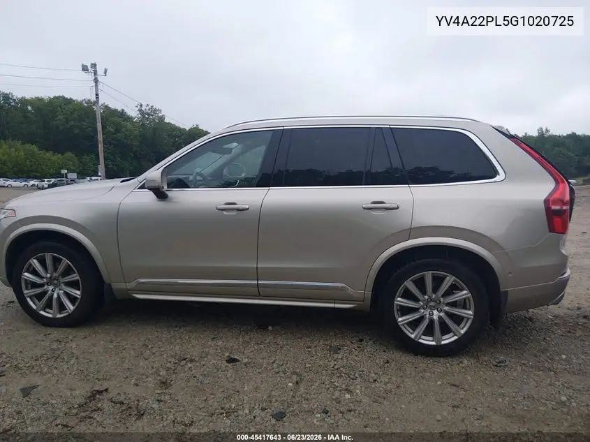 2016 Volvo Xc90 T6 Inscription VIN: YV4A22PL5G1020725 Lot: 45417643