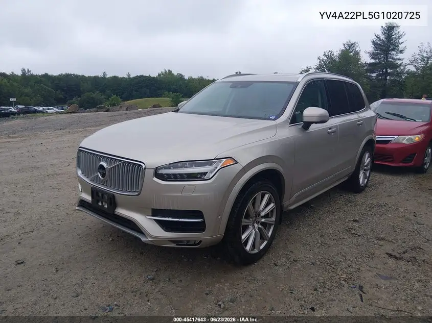 2016 Volvo Xc90 T6 Inscription VIN: YV4A22PL5G1020725 Lot: 45417643