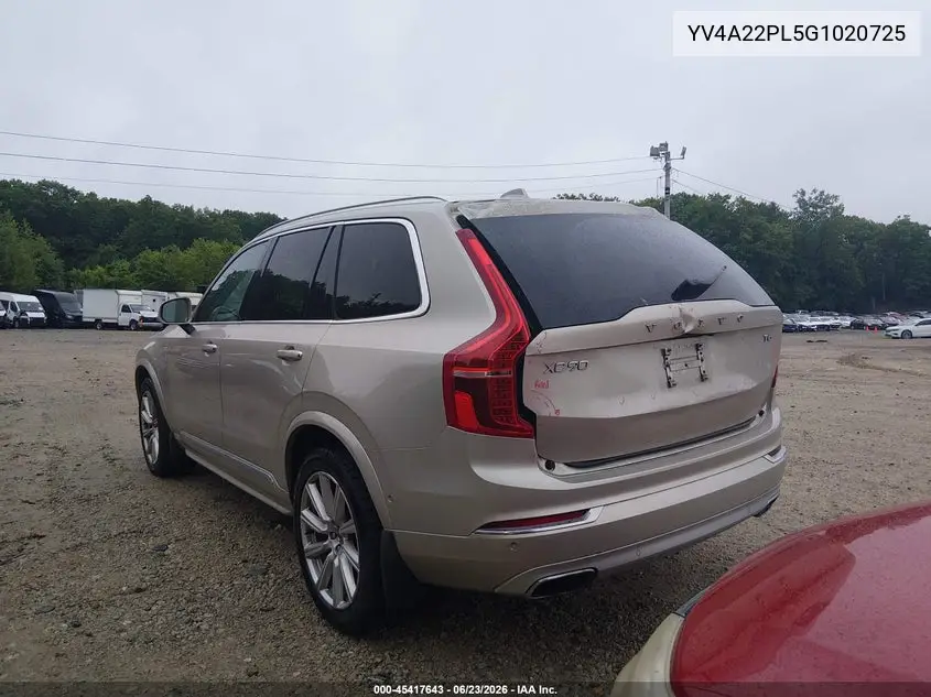 2016 Volvo Xc90 T6 Inscription VIN: YV4A22PL5G1020725 Lot: 45417643