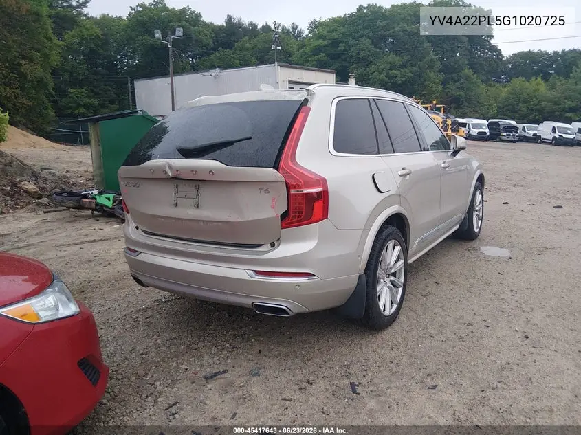 2016 Volvo Xc90 T6 Inscription VIN: YV4A22PL5G1020725 Lot: 45417643
