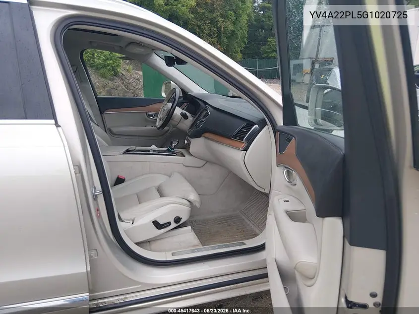 2016 Volvo Xc90 T6 Inscription VIN: YV4A22PL5G1020725 Lot: 45417643