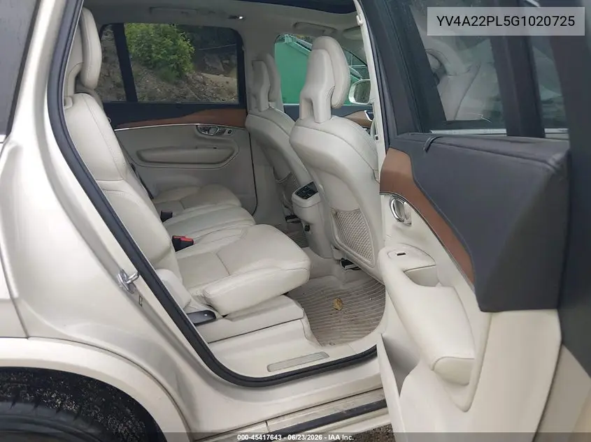 2016 Volvo Xc90 T6 Inscription VIN: YV4A22PL5G1020725 Lot: 45417643