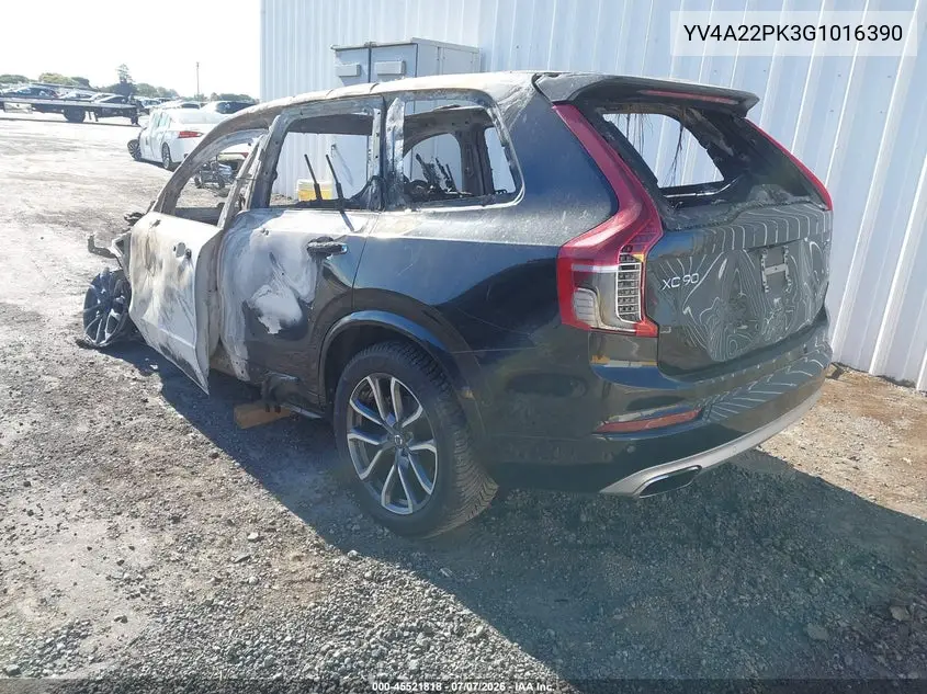 2016 Volvo Xc90 T6 Momentum VIN: YV4A22PK3G1016390 Lot: 45521818