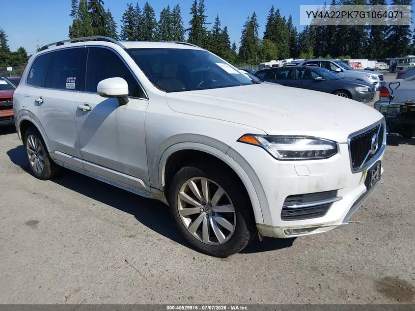2016 Volvo Xc90 T6 Momentum VIN: YV4A22PK7G1064071 Lot: 45529916