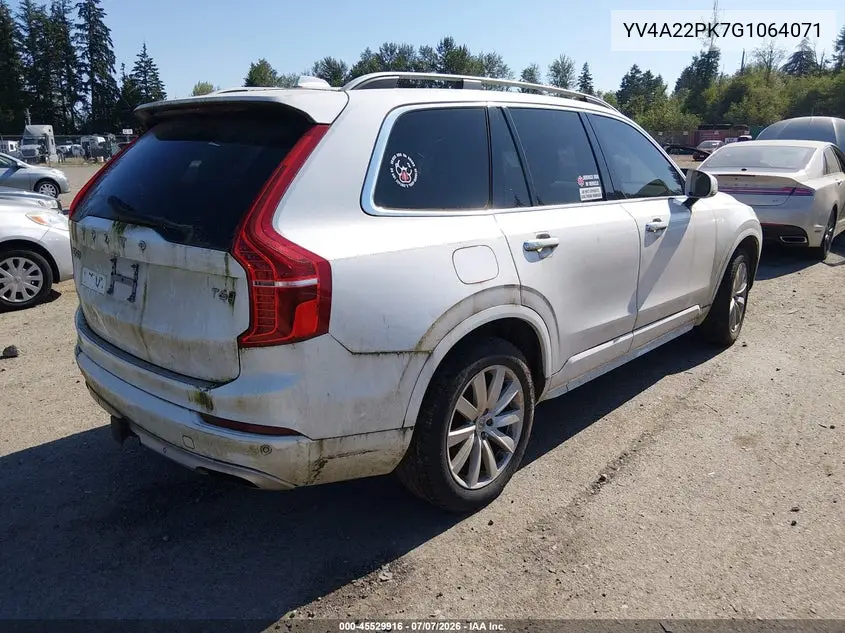 2016 Volvo Xc90 T6 Momentum VIN: YV4A22PK7G1064071 Lot: 45529916