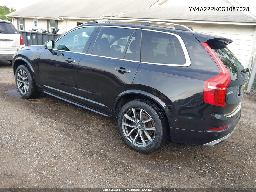 2016 Volvo Xc90 T6 Momentum VIN: YV4A22PK0G1087028 Lot: 45535611