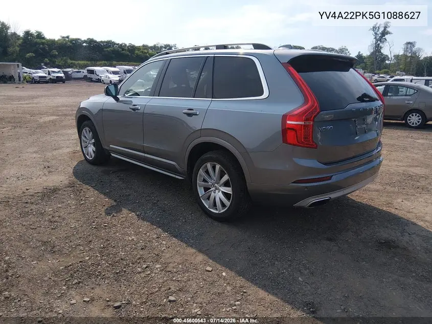 2016 Volvo Xc90 T6 Momentum VIN: YV4A22PK5G1088627 Lot: 45600543