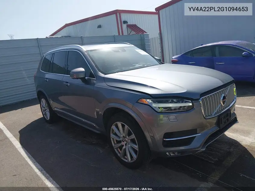 2016 Volvo Xc90 T6 Inscription VIN: YV4A22PL2G1094653 Lot: 45625570