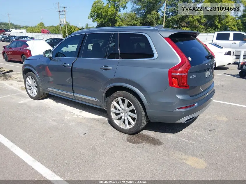 2016 Volvo Xc90 T6 Inscription VIN: YV4A22PL2G1094653 Lot: 45625570